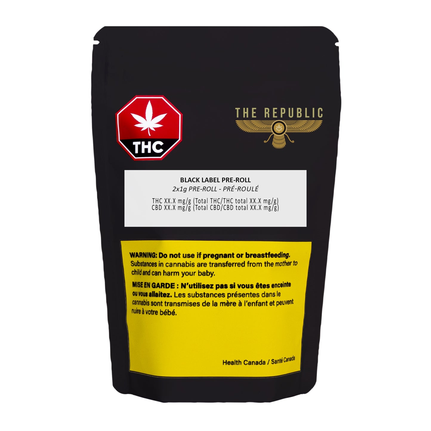 2X1.0G BLACK LABEL PRE-ROLL - CASE 12 UNITS