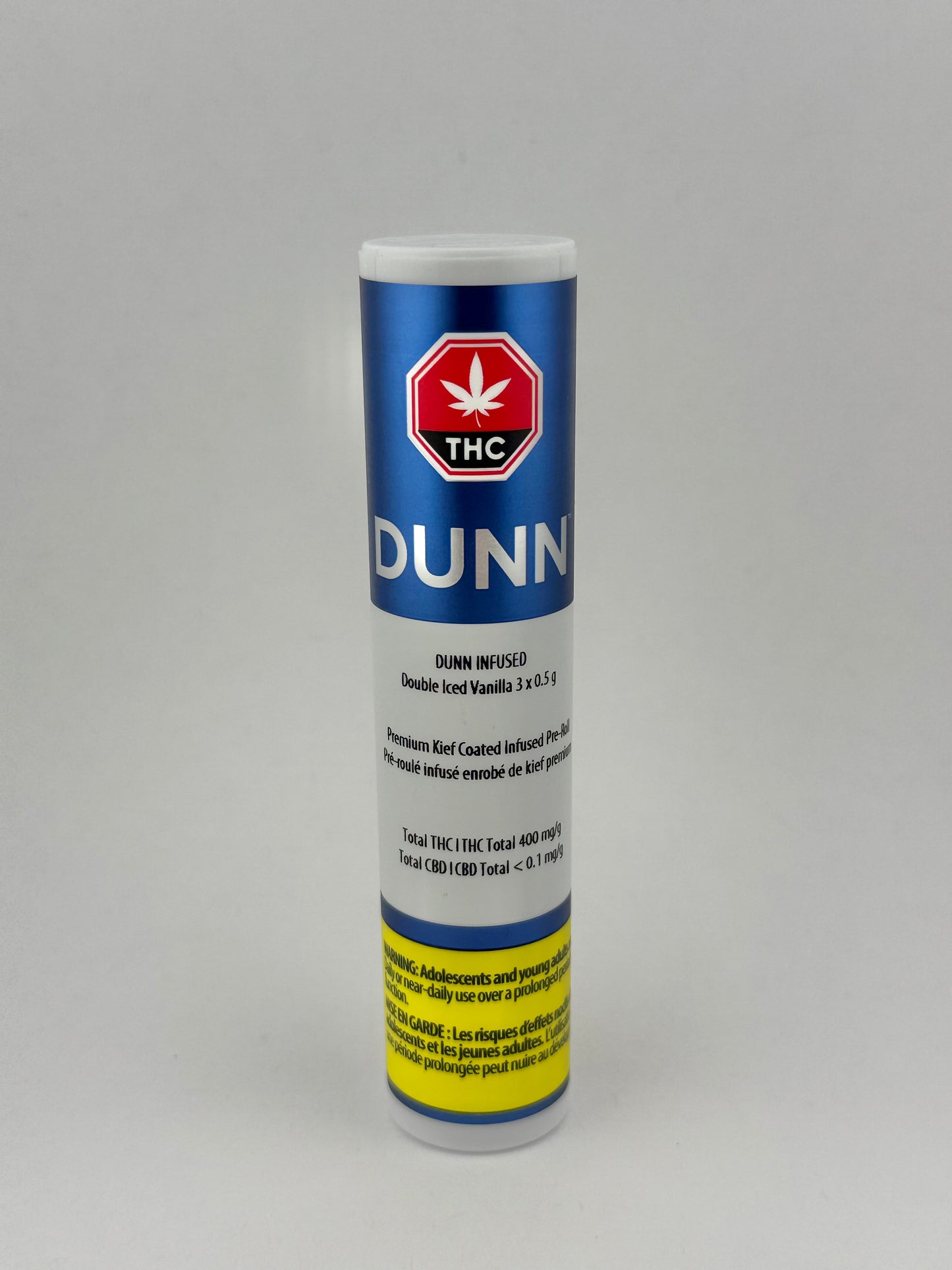 3X0.50G - DOUBLE ICED VANILLA KIEF COATED INFUSED PRE-ROLL - CASE 12 UNITS