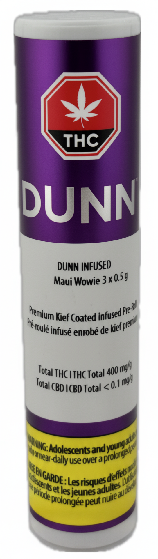 1X1.0G - MAUI WOWIE KIEF COATED INFUSED PRE-ROLL - CASE 12 UNITS