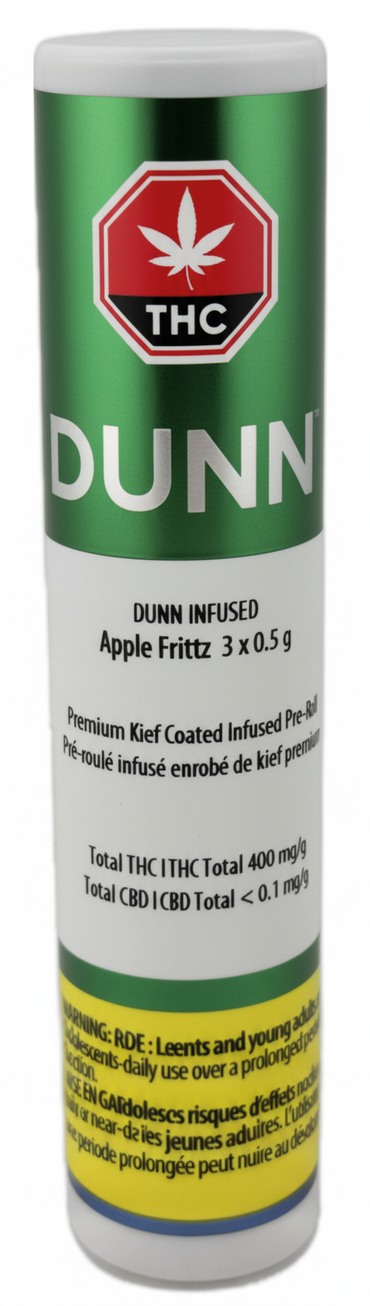 3X0.5G - APPLE FRITTZ KIEF COATED INFUSED PRE-ROLL - CASE 12 UNITS